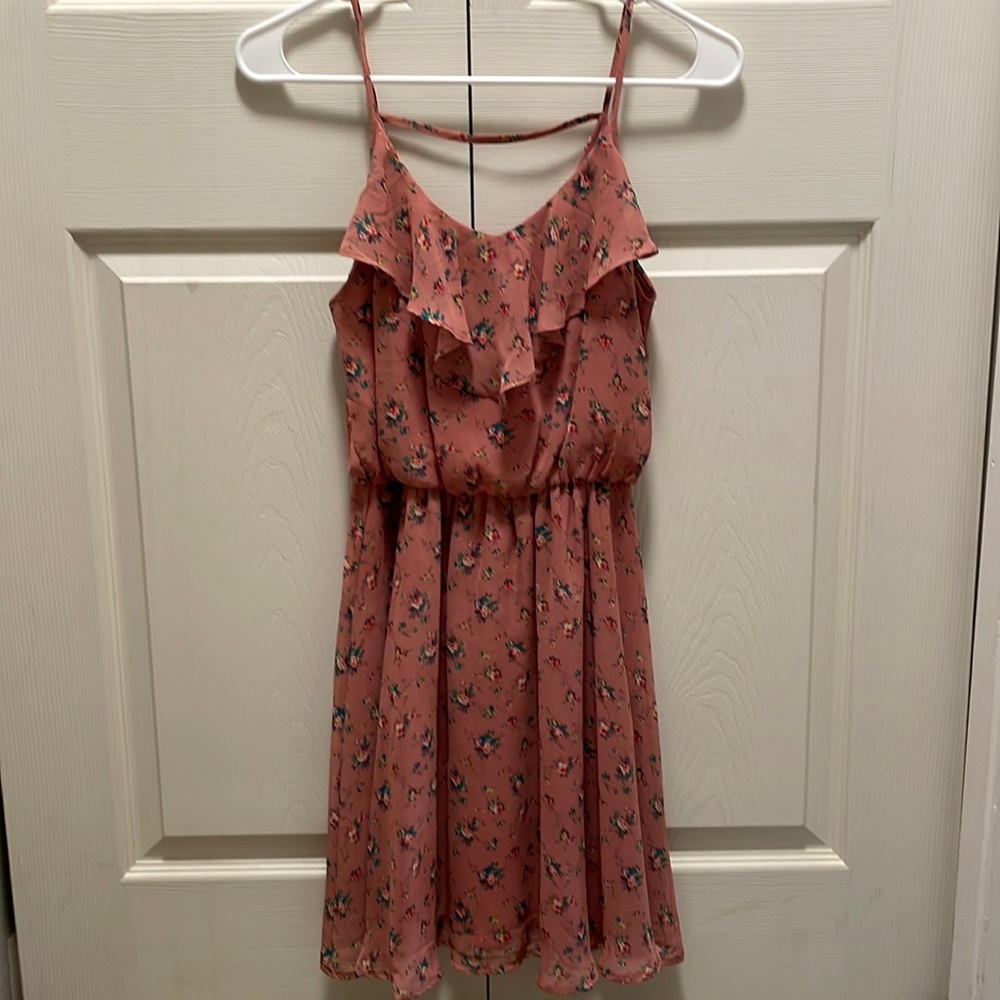 Women’s Size S Lush pink floral tank dress